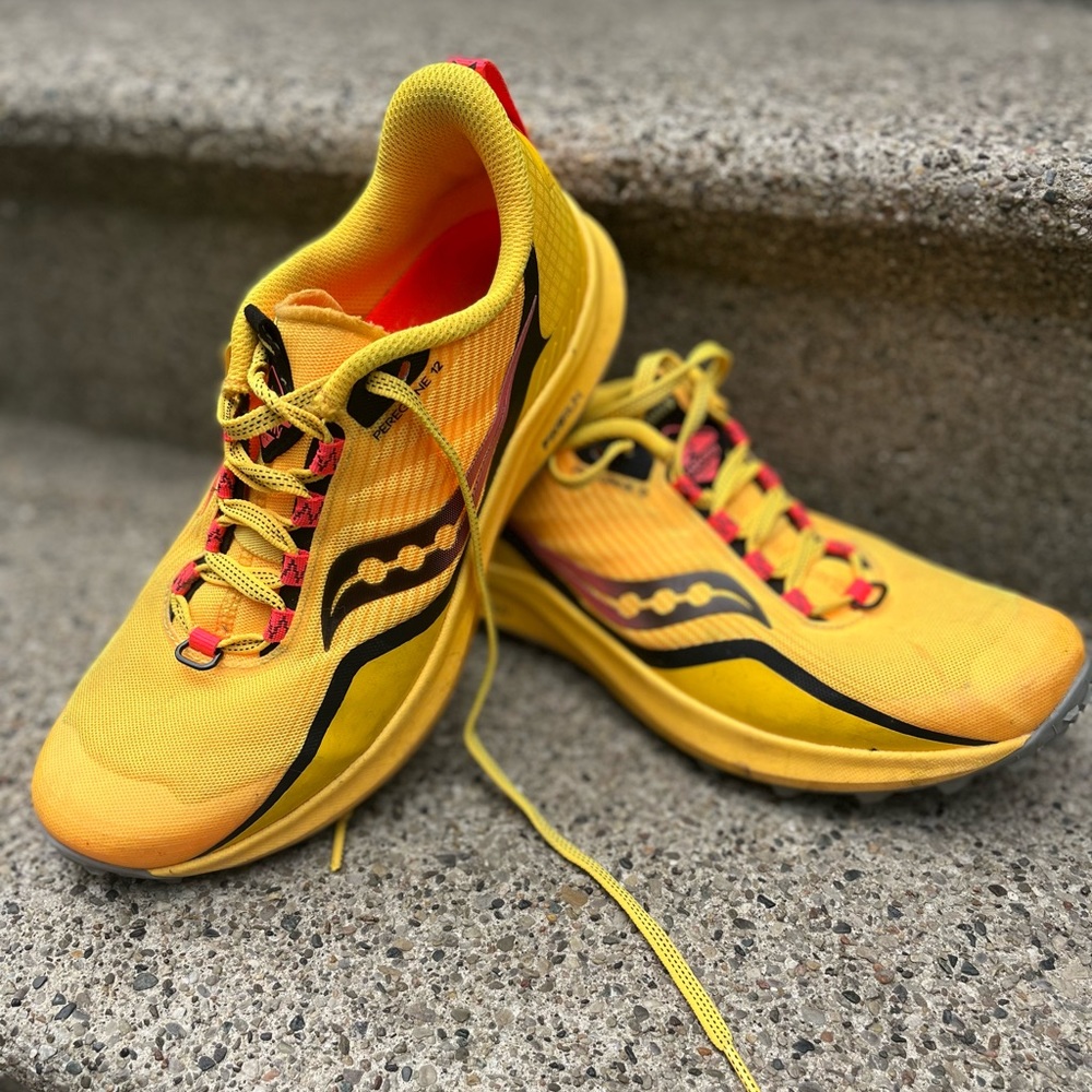 Women’s Saucony Peregrine 12 Running Shoes, Size 8.5, Yellow